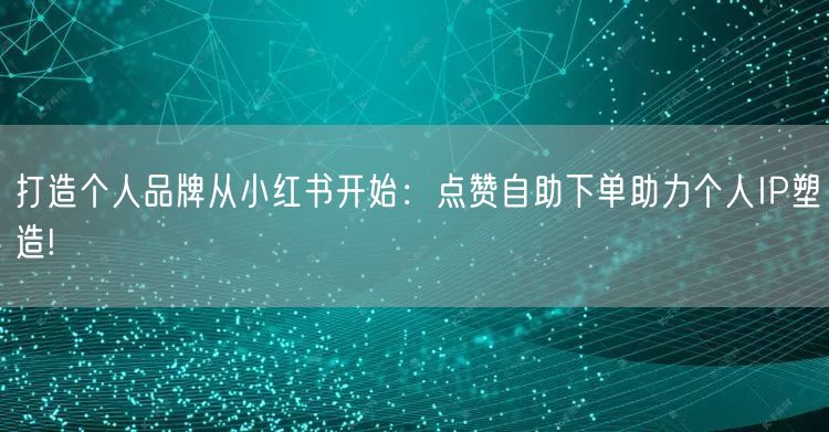 打造个人品牌从小红书开始:点赞自助下单助力个人IP塑造!