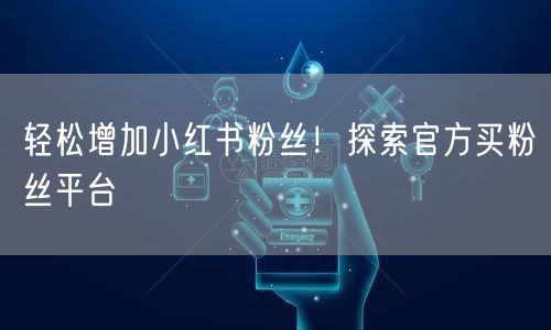 轻松增加小红书粉丝!探索官方买粉丝平台