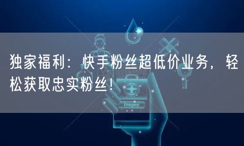 独家福利：快手粉丝超低价业务，轻松获取忠实粉丝！