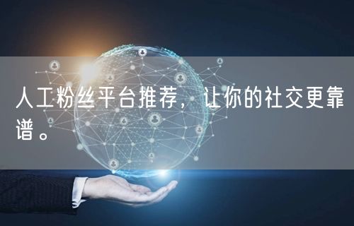 人工粉丝平台推荐，让你的社交更靠谱。