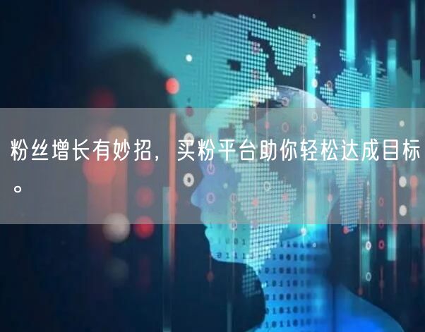 粉丝增长有妙招，买粉平台助你轻松达成目标。