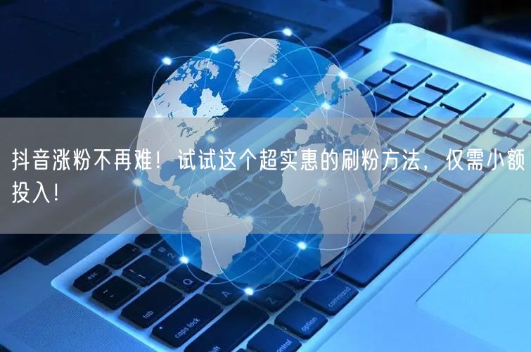 抖音涨粉不再难！试试这个超实惠的刷粉方法，仅需小额投入！