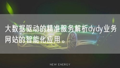 大数据驱动的精准服务解析dydy业务网站的智能化应用。