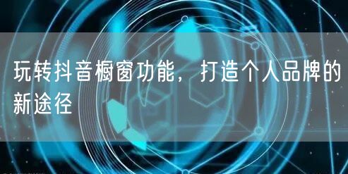 玩转抖音橱窗功能,打造个人品牌的新途径