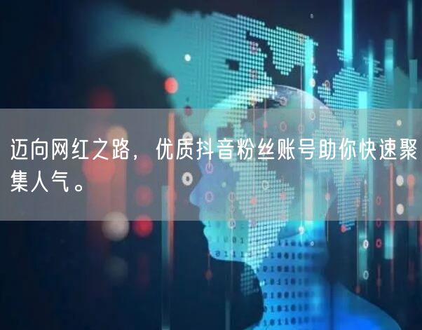 迈向网红之路,优质抖音粉丝账号助你快速聚集人气。