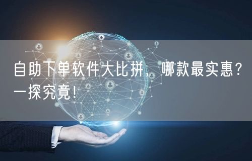 自助下单软件大比拼，哪款最实惠？一探究竟！