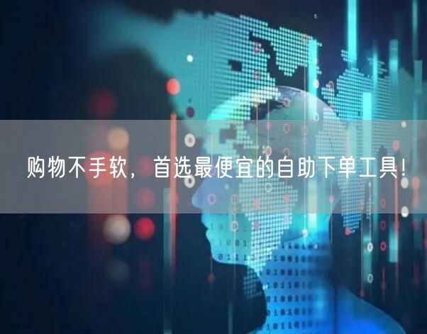 购物不手软，首选最便宜的自助下单工具！