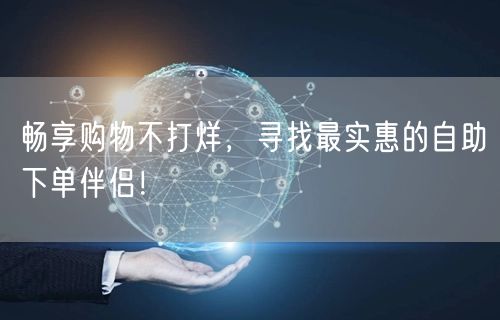 畅享购物不打烊，寻找最实惠的自助下单伴侣！