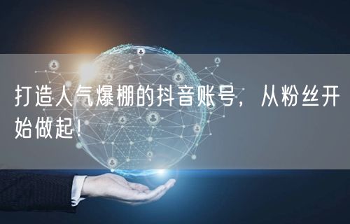 打造人气爆棚的抖音账号，从粉丝开始做起！