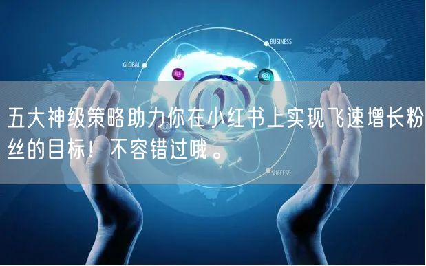 五大神级策略助力你在小红书上实现飞速增长粉丝的目标!不容错过哦。