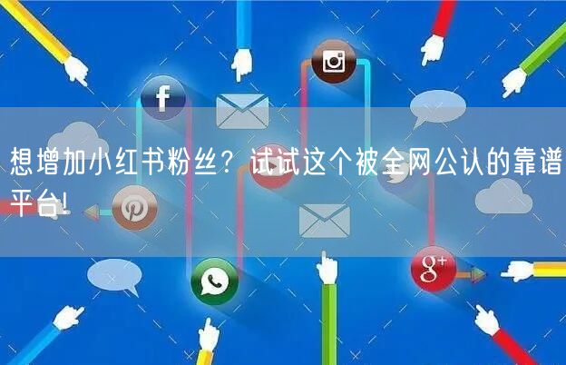 想增加小红书粉丝?试试这个被全网公认的靠谱平台!