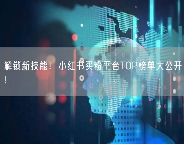 解锁新技能!小红书买粉平台TOP榜单大公开!